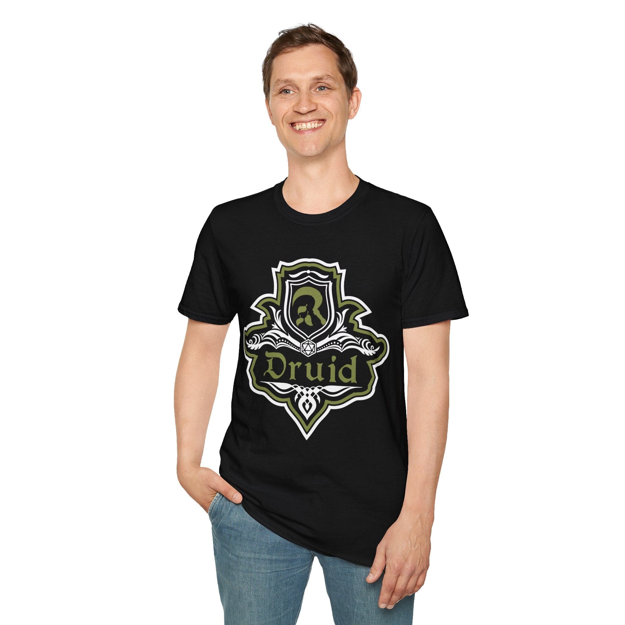 D&D Druid Class Fancy Emblem T-Shirt